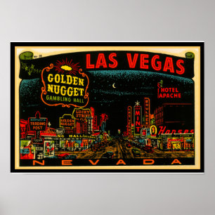 Vintages Las- Vegaskasino-Streifen-Plakat 13x19 Poster