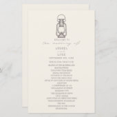Vintages Laternenamethyst-Hochzeitsprogramm (Vorne/Hinten)