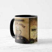 Vintages Latte Trio männlich Tasse (Vorderseite Links)