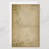 Vintages Laub - Efeu Briefpapier (Vorne/Hinten)