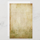 Vintages Laub - Grün Briefpapier (Vorne/Hinten)