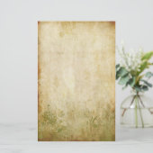 Vintages Laub - Grün Briefpapier (Stehend Vorderseite)