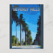 Vintages Laufwerk Beverly Hills Postkarte (Vorderseite)