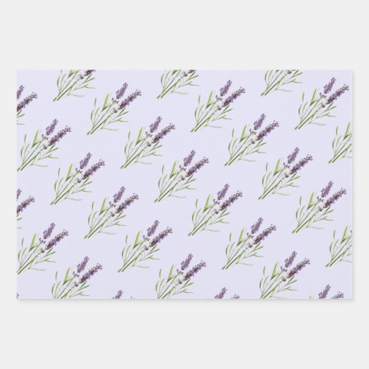 Vintages Lavendelmuster Geschenkpapier Set (Vorderseite 2)