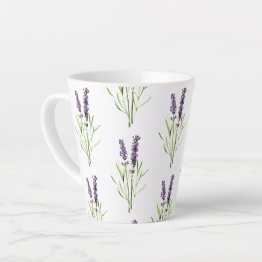 Vintages Lavendelmuster Milchtasse (Linke Ecke)