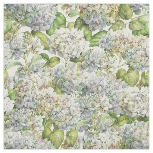 Vintages Lavender Blue Hydrangea Blumenmuster Stoff (Muster)