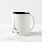 Vintages Le Paris Zweifarbige Tasse (VorderseiteRechts)