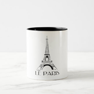 Vintages Le Paris Zweifarbige Tasse