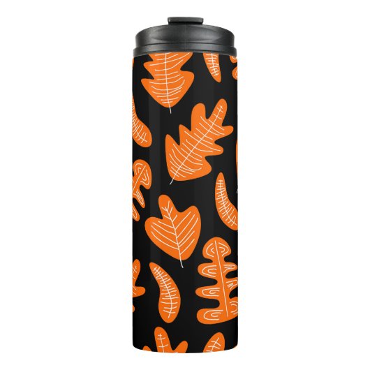 Vintages Leaf Exotic Pflanze Muster Thermosbecher (Vorderseite)