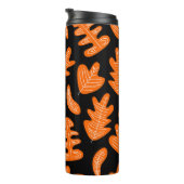 Vintages Leaf Exotic Pflanze Muster Thermosbecher (Nach rechts gedreht)