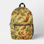 Vintages Leaf-Muster-Backpack Bedruckter Rucksack (Vorderseite)