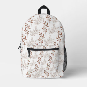 Vintages Leaf-Muster Bedruckter Rucksack