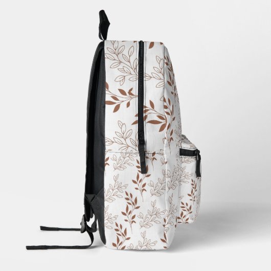 Vintages Leaf-Muster Bedruckter Rucksack (Links)