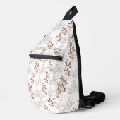 Vintages Leaf-Muster Crossbody Bag (Rechte Ecke)