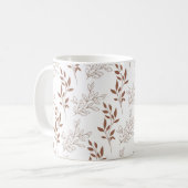 Vintages Leaf-Muster Kaffeetasse (Vorderseite Links)