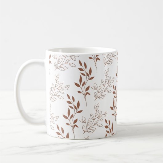 Vintages Leaf-Muster Kaffeetasse (Links)