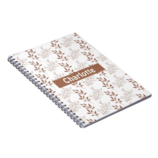 Vintages Leaf-Muster Notizblock (Rechte Seite)