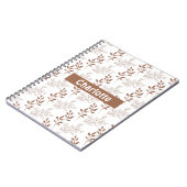 Vintages Leaf-Muster Notizblock (Linke Seite)