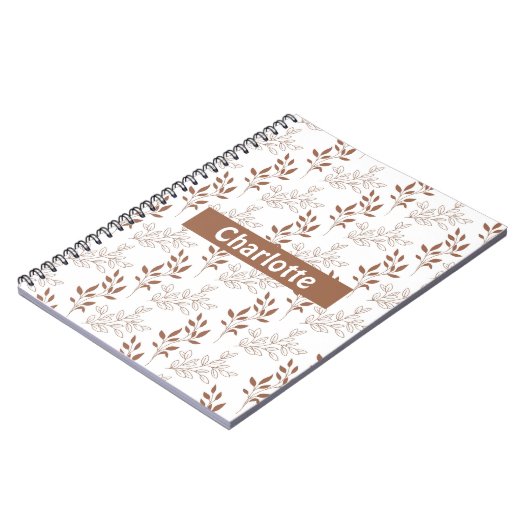 Vintages Leaf-Muster Notizblock (Linke Seite)