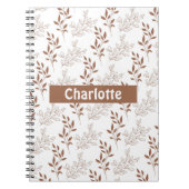 Vintages Leaf-Muster Notizblock (Vorderseite)