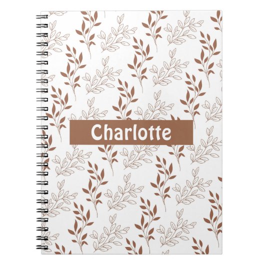 Vintages Leaf-Muster Notizblock (Vorderseite)