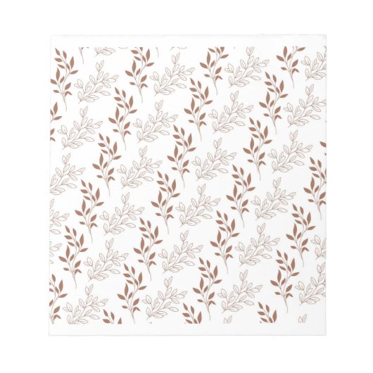 Vintages Leaf-Muster Notizblock (Vorderseite)