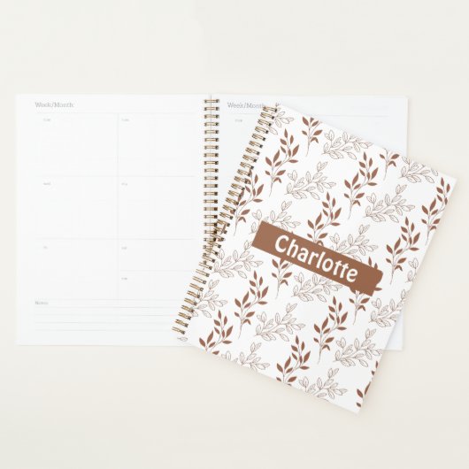 Vintages Leaf-Muster Planer (Anzeige)