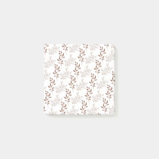 Vintages Leaf-Muster Post-it Klebezettel (Vorderseite)