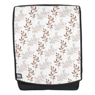 Vintages Leaf-Muster Rucksack