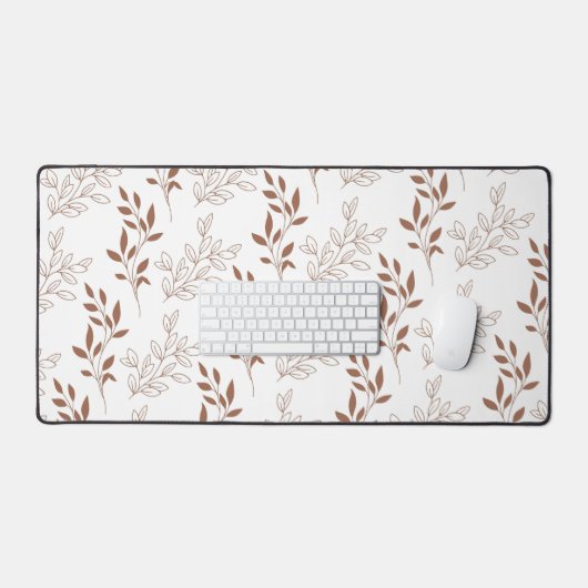 Vintages Leaf-Muster Schreibtischunterlage (Tastatur & Maus)