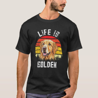 Vintages Leben ist Golden Funny Golden Retriever H T-Shirt