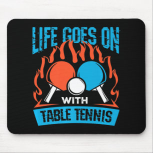 Vintages Leben mit Tischtennis Pong S Mousepad