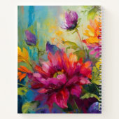 Vintages, lebendiges Blumenbild-SpiralNotebook Notizblock (Rückseite)