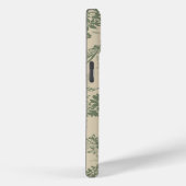 Vintages, lebendiges grünes Blumenmuster Case-Mate iPhone Hülle (Rückseite / Rechts)