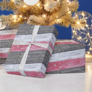 Vintages, lebendiges Stripmuster-Muster Geschenkpapier