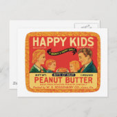Vintages Lebensmittel für Erdnussbutter Postkarte (Vorne/Hinten)