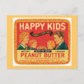 Vintages Lebensmittel für Erdnussbutter Postkarte (Vorderseite)