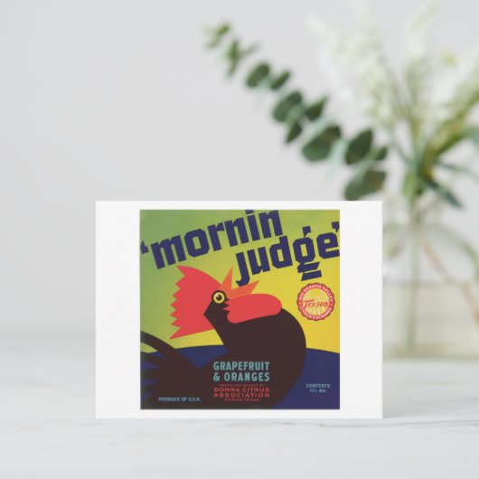 Vintages Lebensmittel Postkarte (Stehend Vorderseite)