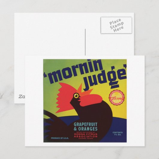 Vintages Lebensmittel Postkarte (Vorne/Hinten)