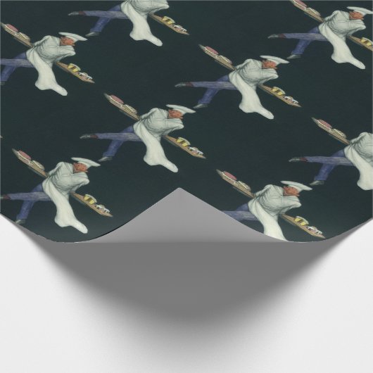 Vintages Lebensmittelgeschäft, Bäckerei mit Kondit Geschenkpapier (Ecke)