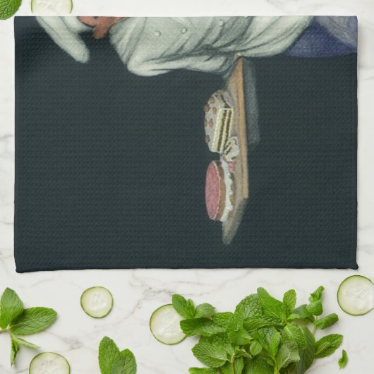 Vintages Lebensmittelgeschäft, Bäckerei mit Kondit Geschirrtuch (Gefaltet)