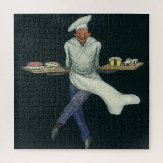 Vintages Lebensmittelgeschäft, Bäckerei mit Kondit Puzzle (Vertikal)