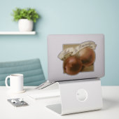Vintages Lebensmittelgeschäft Peach Aufkleber (Laptop auf Schreibtisch)
