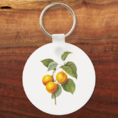 Vintages Lebensmittelobst, Apricot Peach von Redou Schlüsselanhänger (Vorderseite)