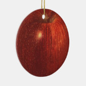 Vintages Lebensmittelobst, Bio, köstlicher Apfel Keramikornament (Rechts)