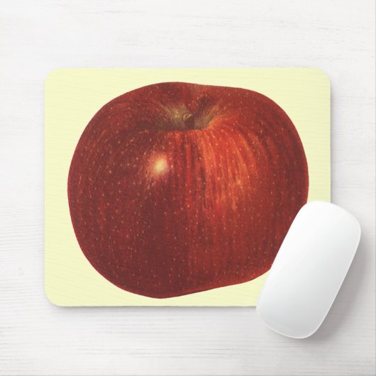Vintages Lebensmittelobst, Bio, köstlicher Apfel Mousepad (Mit Mouse)