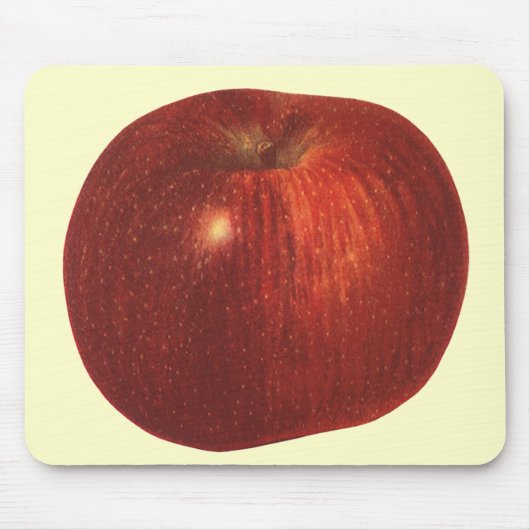 Vintages Lebensmittelobst, Bio, köstlicher Apfel Mousepad (Vorne)