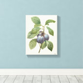 Vintages Lebensmittelobst, Lila Gartenpflanzen von Leinwanddruck (Insitu (Holzboden))