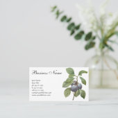 Vintages Lebensmittelobst, Lila Gartenpflanzen von Visitenkarte (Stehend Vorderseite)