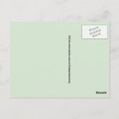 Vintages Lebensmittelplakat Postkarte (Rückseite)